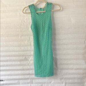 Just Me Women's Sleeveless Knit Dress Mint Green Size Small S Casual Sundress